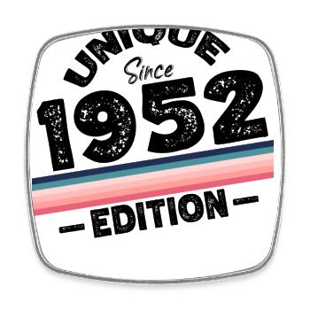 Unique seit 1952 Edition Geburtstag Vintage 1952 - Viereckiger Kühlschrankmagnet - Weiß - Vorne