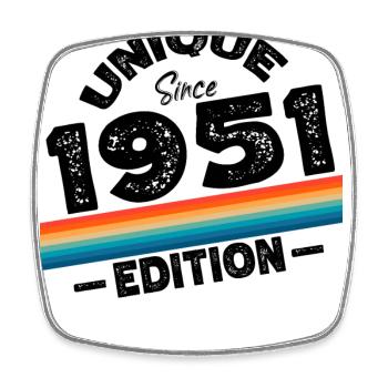 Unique depuis 1951 Edition Anniversaire Millésime 1951 - Magnet carré - blanc - Devant