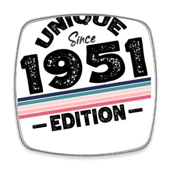 Unique depuis 1951 Edition Anniversaire Millésime 1951 - Magnet carré - blanc - Devant