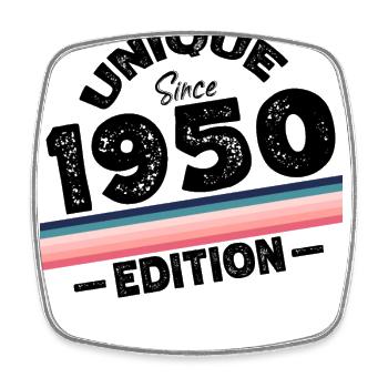 Unique depuis les années 1950 édition anniversaire Vintage des années 1950 - Magnet carré - blanc - Devant