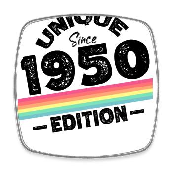 Unique depuis les années 1950 édition anniversaire Vintage des années 1950 - Magnet carré - blanc - Devant