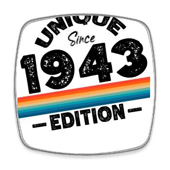 Unique depuis 1943 Edition Anniversaire Millésime 1943 - Magnet carré - blanc - Devant