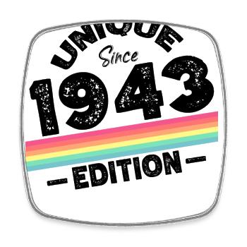 Unique depuis 1943 Edition Anniversaire Millésime 1943 - Magnet carré - blanc - Devant