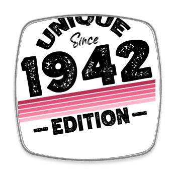 Unique seit 1942 Edition Geburtstag Vintage 1942 - Viereckiger Kühlschrankmagnet - Weiß - Vorne