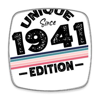 Unique seit 1941 Edition Geburtstag Vintage 1941 - Viereckiger Kühlschrankmagnet - Weiß - Vorne