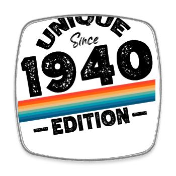 Unique depuis les années 1940 édition anniversaire Vintage des années 1940 - Magnet carré - blanc - Devant
