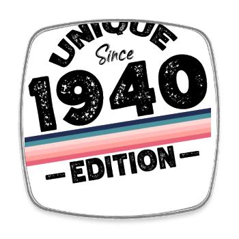 Unique depuis les années 1940 édition anniversaire Vintage des années 1940 - Magnet carré - blanc - Devant