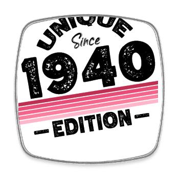 Unique depuis les années 1940 édition anniversaire Vintage des années 1940 - Magnet carré - blanc - Devant