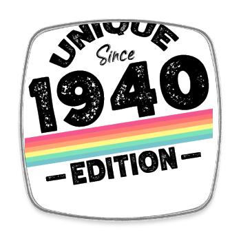 Unique depuis les années 1940 édition anniversaire Vintage des années 1940 - Magnet carré - blanc - Devant