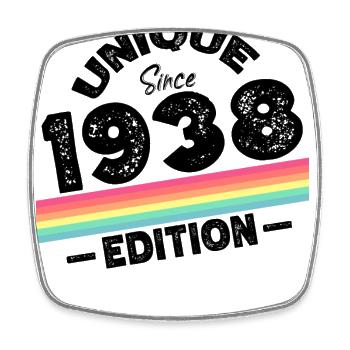 Unique since 1938 Edition Birthday Vintage 1938 - Square fridge magnet - white - Front