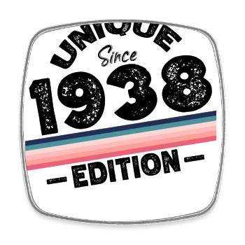 Unique Since 1938 Edition Birthday Vintage 1938 - Square fridge magnet - white - Front