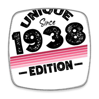 Unique since 1938 Edition Birthday Vintage 1938 - Square fridge magnet - white - Front