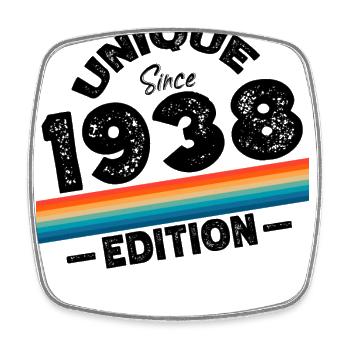 Unique Since 1938 Edition Birthday Vintage 1938 - Square fridge magnet - white - Front