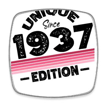 Unique depuis 1937 Edition Anniversaire Millésime 1937 - Magnet carré - blanc - Devant