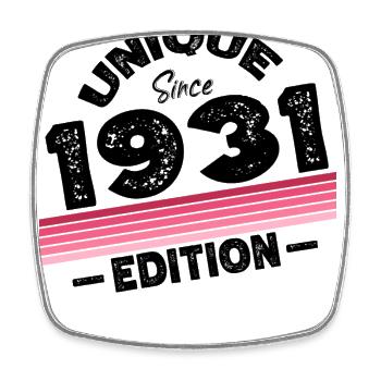Unique Since 1931 Edition Birthday Vintage 1931 - Square fridge magnet - white - Front