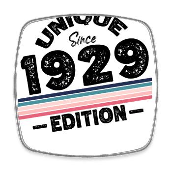 Unique seit 1929 Edition Geburtstag Vintage 1929 - Viereckiger Kühlschrankmagnet - Weiß - Vorne