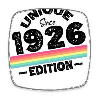 Unique seit 1926 Edition Geburtstag Vintage 1926 - Viereckiger Kühlschrankmagnet - Weiß - Vorne