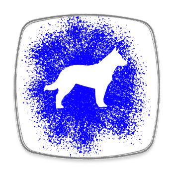 Schäferhund – Treuer Begleiter - Viereckiger Kühlschrankmagnet - Weiß - Vorne