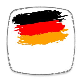 Ich liebe DEUTSCHLAND Shirt Fahne GERMANY STOLZ - Viereckiger Kühlschrankmagnet - Weiß - Vorne