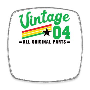 2004 Geburtstag Vintage All Original Parts No III - Viereckiger Kühlschrankmagnet - Weiß - Vorne