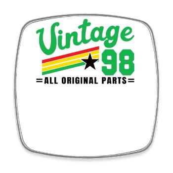 1998 Geburtstag Vintage All Original Parts No III - Viereckiger Kühlschrankmagnet - Weiß - Vorne