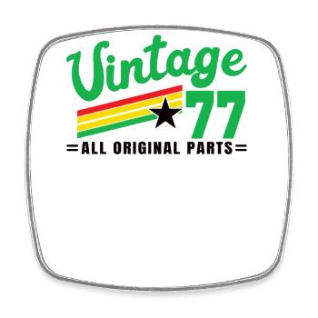 1977 Geburtstag Vintage All Original Parts No III - Viereckiger Kühlschrankmagnet - Weiß - Vorne