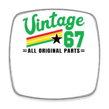 1967 Geburtstag Vintage All Original Parts No III - Viereckiger Kühlschrankmagnet - Weiß - Vorne