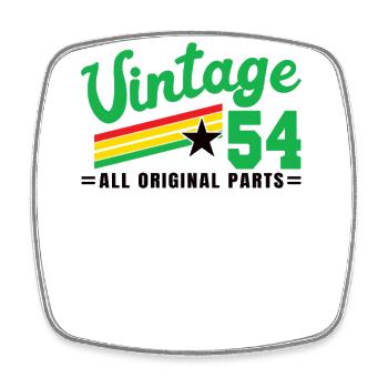 1954 Geburtstag Vintage All Original Parts No III - Viereckiger Kühlschrankmagnet - Weiß - Vorne