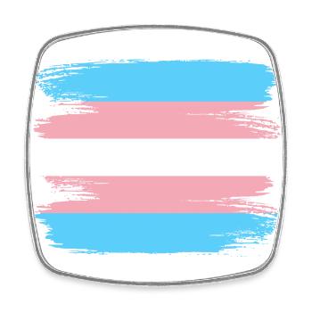 Transsexuell Flagge Transgender Pride Flag - Viereckiger Kühlschrankmagnet - Weiß - Vorne