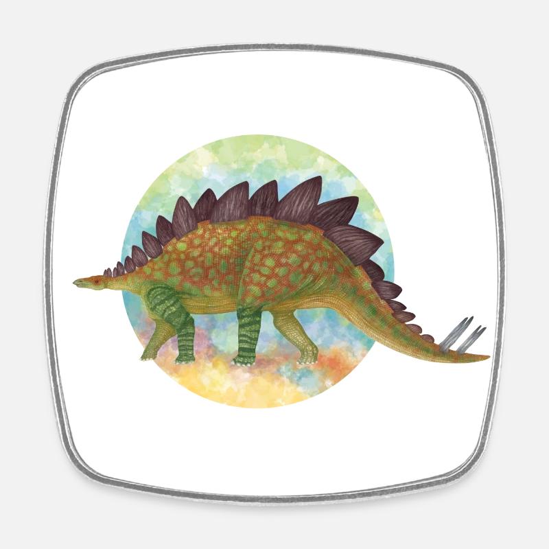 Dinosaures couverts - Magnet carré - blanc