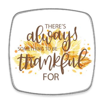 Thanksgiving Harvest Autumn Foliage Grateful - Square fridge magnet - white - Front