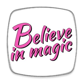 Believe in magic - Square fridge magnet - white - Front