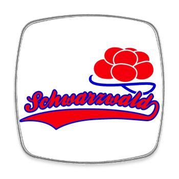 Schwarzwald Bollenhut Schwarzwälder - Viereckiger Kühlschrankmagnet - Weiß - Vorne