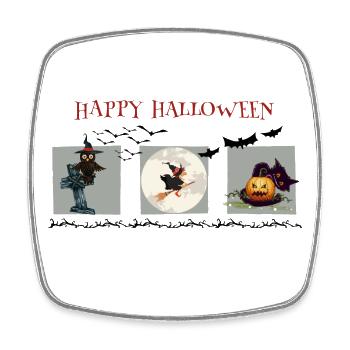 Joyeux Halloween n°03 - Magnet carré - blanc - Devant