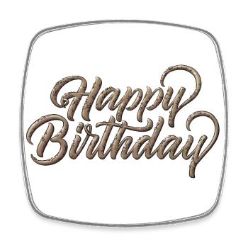 Alles Gute zum Geburtstag - Viereckiger Kühlschrankmagnet - Weiß - Vorne
