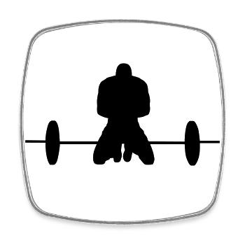 Weightlifting Sports - Square fridge magnet - white - Front