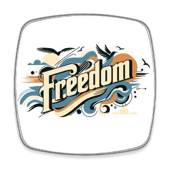 Liberté - Magnet carré - blanc - Devant