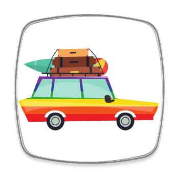 Gay Van | LGBT | Pride - Square fridge magnet - white - Front