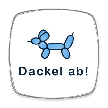 DACKEL AB - Viereckiger Kühlschrankmagnet - Weiß - Vorne