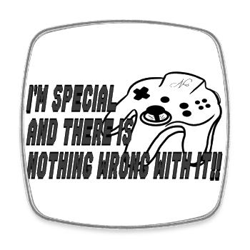 I'm special and nothing is wrong with it!! - Viereckiger Kühlschrankmagnet - Weiß - Vorne