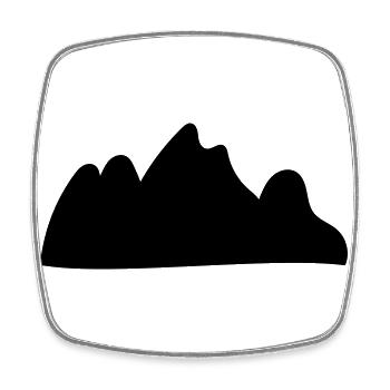 Mountains Mountain Mountains Mountain 07 Drawing area 8 - Square fridge magnet - white - Front