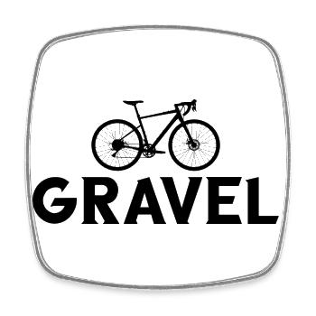 Gravel Bike Fahrrad Radfahrer Radfahrerin - Viereckiger Kühlschrankmagnet - Weiß - Vorne