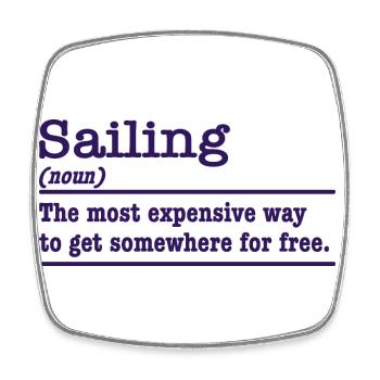 Sailing Definition – Humor für Segler - Viereckiger Kühlschrankmagnet - Weiß - Vorne