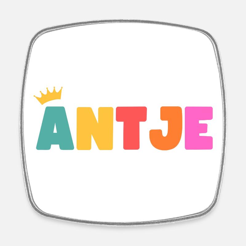 Antje ! Personnalisable - Magnet carré - blanc