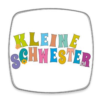 kleine Schwester - Viereckiger Kühlschrankmagnet - Weiß - Vorne