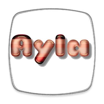 Ayla Prénom Bébé Fille rose kawaii - Magnet carré - blanc - Devant