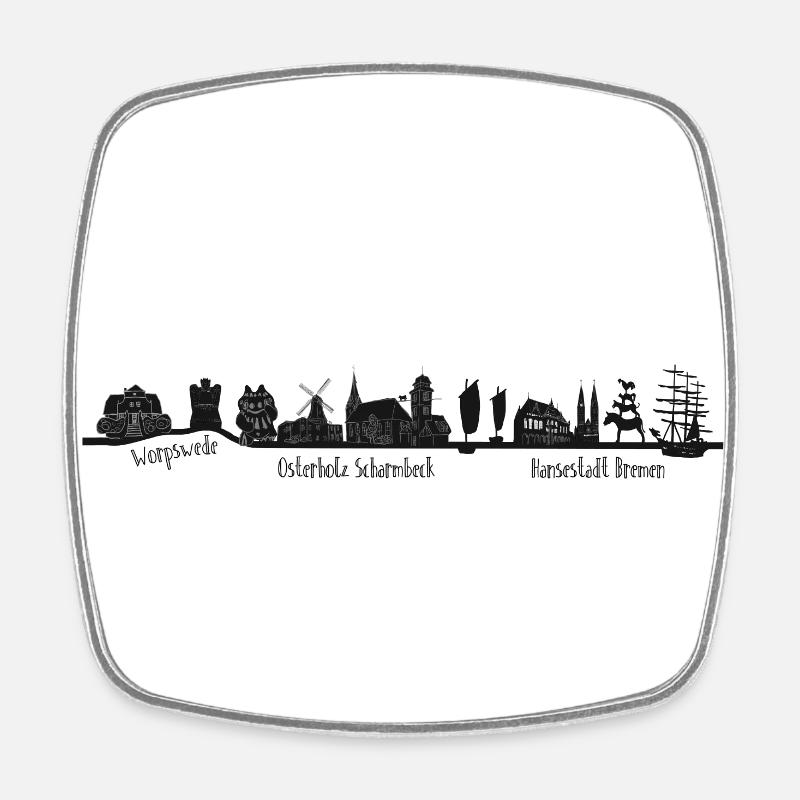 BREMEN OHZ WORPSWEDE - Square fridge magnet - white