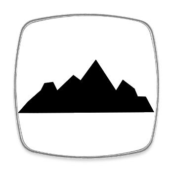 Mountains Mountain Mountains Mountain 08 Drawing area 9 - Square fridge magnet - white - Front