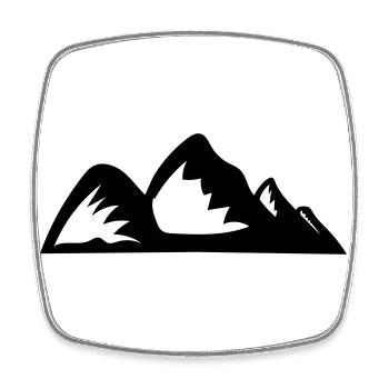 Mountains Mountain Mountains 12 - Square fridge magnet - white - Front