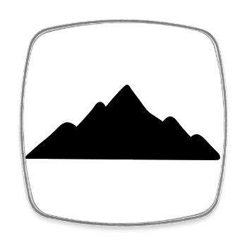 Mountains Mountain Mountains 05 - Square fridge magnet - white - Front